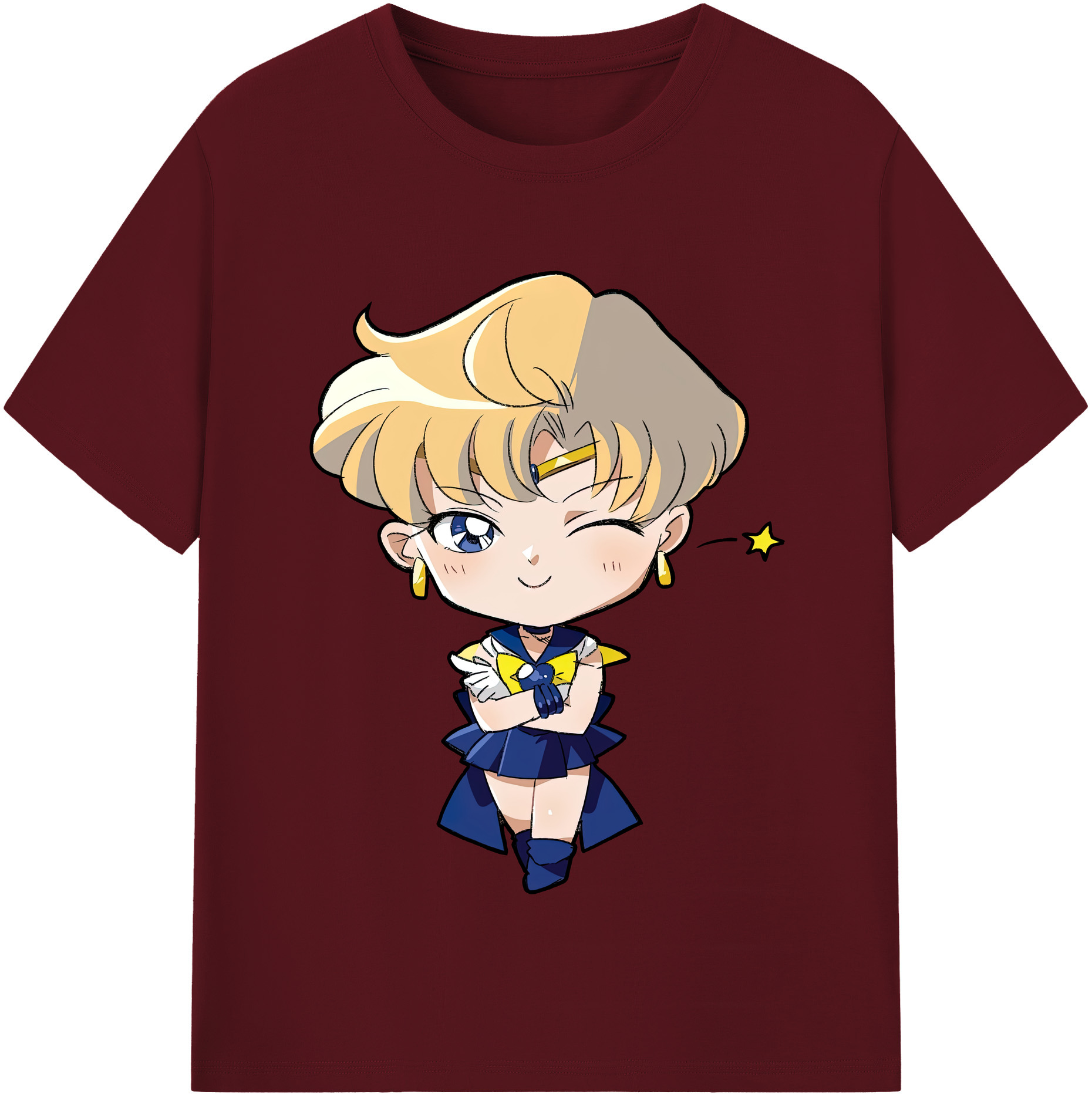 （画像用） 美少女戦士セーラームーン 天王はるか Sailor Moon Tenoh Haruka 綿100％半袖Tシャツ（フロントプリント）
